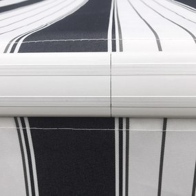 Τέντα Outsunny, Αντηλιακή, Αναδιπλούμενη, με Μανιβέλα, Μεταλλικό Πλαίσιο, Πολυεστέρας, Μπλε+Λευκό, 3,95 x 2,45 x 3,50 m