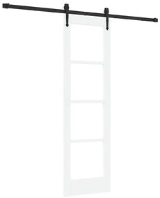 vidaXL Ολισθητή Πόρτα Λευκό 61 x 198.5 εκ. Ξύλο και μέταλλο