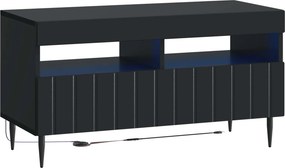 vidaXL 5 Τεμάχια LED Τηλεοπτικού Ντουλαπιού Μαύρο Επεξεργασμένο Ξύλο