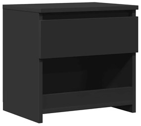 vidaXL Κομοδίνο Μαύρο 40 x 30 x 39 εκ. από Επεξ. Ξύλο