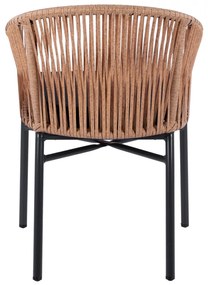 ΠΟΛΥΘΡΟΝΑ ΑΛΟΥΜΙΝΙΟΥ RAFAEL  ΑΝΘΡΑΚΙ ΜΕ ΜΠΕΖ WICKER 57x58x77Υ εκ.