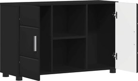 vidaXL Πλαϊνό γραφείο με ράφι FLORIN Μαύρο 88,5 x 30,5 x 55,5 εκ