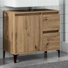 vidaXL Ντουλάπι Νιπτήρα Αρτισιανή Δρυς 65x33x60 εκ. Επεξ. Ξύλο