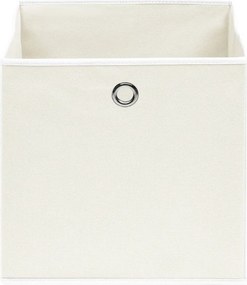 vidaXL Κουτιά Αποθήκευσης 4 τεμ. Λευκά 32 x 32 x 32 εκ. Υφασμάτινα