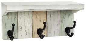 Κρεμάστρα Τοίχου 3 Θέσεων ICY319 40x11x21,5cm White Espiel Wood