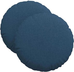vidaXL Μαξιλάρια καθισμάτων 2 pcs Μπλε Ø40 x 13 εκ ύφασμα
