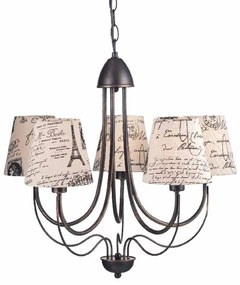Φωτιστικό Οροφής Πολύφωτο Aca DL11815PB Brown/Beige-Black