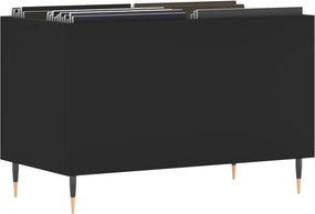 vidaXL Δισκοθήκη Μαύρη 74,5 x 38 x 48 εκ. από Επεξεργασμένο Ξύλο