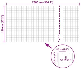 vidaXL Συρματόπλεγμα Σετ Πράσινο 25 x 1,2 μ. Ατσάλινο