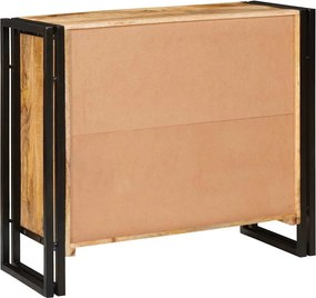 vidaXL Πλαϊνό γραφείο Καφέ 80 x 33 x 70 εκ. Μασίφ ξύλο μάνγκο
