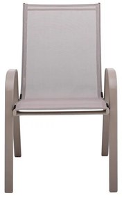 Καρέκλα - Πολυθρόνα Κήπου FL5001 Fylliana Μπέζ με Γκρί Τextilene 72x55x92 εκ. 72x55x92 εκ.