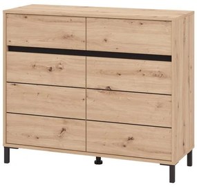 Μπουφές - Κομότα MARRON 106 2K2F2V Artisan oak - Μαύρο 106x40x90εκ. 106x40x90 εκ.