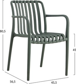 ΠΟΛΥΘΡΟΝΑ ΠΟΛΥΠΡΟΠΥΛΕΝΙΟΥ TIPPY HM5940.07 DARK OLIVE 55x55x81Υεκ.