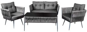 Σαλόνι Κήπου Violet (Σετ 4Τμχ) 379VLV2306 Grey 4 Θέσεων