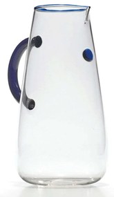 Κανάτα Uniche UN00707 11x22cm 1400ml Blue-Clear Zafferano Glass