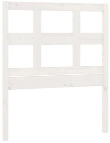 vidaXL Κεφαλάρι Κρεβατιού Λευκό 80,5 x 4 x 100 εκ. Μασίφ Ξύλο Πεύκου