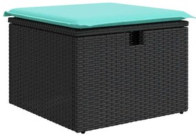 vidaXL Σαλόνι Κήπου 6 Τεμαχίων Γκρι Συνθετικό Ρατάν Μαξιλάρια Ακακία