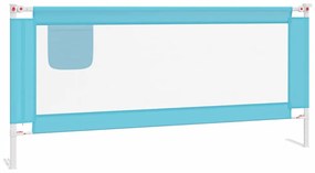 vidaXL Μπάρα Κρεβατιού Προστατευτική Μπλε 200 x 25 εκ. Υφασμάτινη