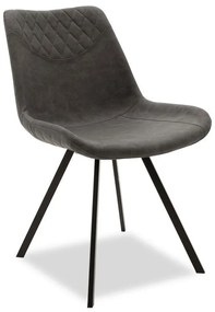 Καρέκλα Orca PU ανθρακί-μαύρο πόδι 50x60x78 εκ.