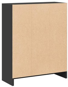 vidaXL Βιβλιοθήκη Μαύρη 60 x 24 x 76 εκ. από Επεξεργασμένο Ξύλο