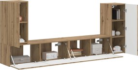 vidaXL Σετ επίπλου τηλεόρασης 4 τμχ. Artisan Oak Επεξεργασμένο Ξύλο