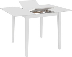 vidaXL Τραπεζαρία Επεκτεινόμενη Λευκή (80-120) x 80 x 74 εκ. από MDF