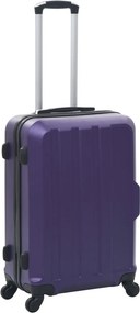 vidaXL Σετ Βαλιτσών Τρόλεϊ με Σκληρό Περίβλημα 3 τεμ. Μοβ από ABS