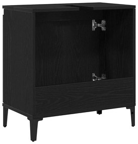 vidaXL Ντουλάπι νιπτήρα Μαύρη δρυς 58 x 33 x 60 εκ. Επεξεργασμένο ξύλο