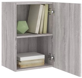 vidaXL Έπιπλα Τοίχου Τηλ. 2 τεμ. Γκρι Sonoma 40,5x30x60εκ Επ. Ξύλο