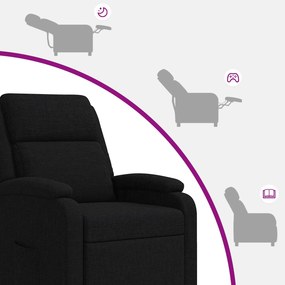 vidaXL Αναπαυτική Καρέκλα Μαύρο Ύφασμα