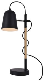 Επιτραπέζιο Φωτιστικό Eddie 4163800 Black Viokef Metal,Wood