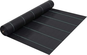 vidaXL Ύφασμα Εδαφοκάλυψης Μαύρο 1 x 50 μ. από Πολυπροπυλένιο