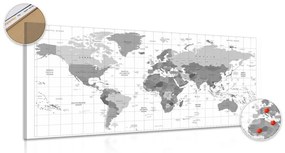 Εικόνα σε γκρι φελλό χάρτη σε λευκό φόντο - 100x50  arrow