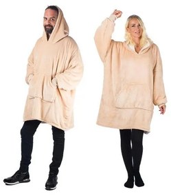 HomeVero Comfort Blanket Βελούδινη Oversized Μπλούζα – Κουβέρτα HV-CB-B Μπέζ