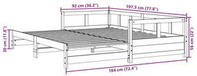 ΚΑΝΑΠΕΣ ΚΡΕΒΑΤΙ ΧΩΡΙΣ ΣΤΡΩΜΑ ΚΑΦΕ 90X190 ΕΚ. ΜΑΣΙΦ ΞΥΛΟ ΠΕΥΚΟΥ 854957