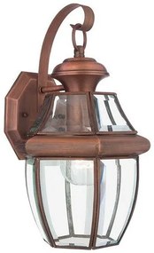 Φανάρι Απλίκα Φωτιστικό Τοίχου 1xE27 IP44 37cm Newbury Elstead Lighting-QZ-NEWBURY2-M-AC-Χάλκινο QZ-NEWBURY2-M-AC