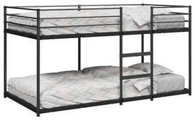 vidaXL Κουκέτα χωρίς στρώμα Μαύρο 107x203 cm Ατσάλι