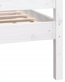 vidaXL Πλαίσιο Κρεβατιού Λευκό 180 x 200 εκ. Μασίφ Ξύλο Super King