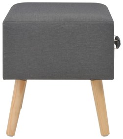 vidaXL Κομοδίνα 2 τεμ. Σκούρο Γκρι 40 x 35 x 40 εκ. Υφασμάτινα
