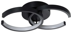Φωτιστικό Οροφής - Πλαφονιέρα Eva 61067 33x21x7cm Dim Led 1920lm 16W Black GloboStar