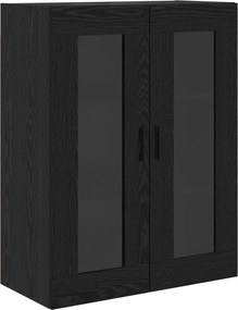 vidaXL Highboard με συρτάρι 2 pcs Μαύρη Οξυά Επεξεργασμένο ξύλο
