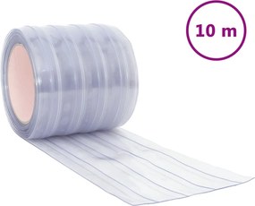 vidaXL Λωριδοκουρτίνα Διαφανής 10 μ. 200 χιλ.x1,6 χιλ. από PVC