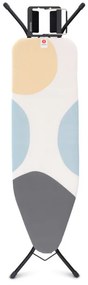 Τραπέζι σιδερώματος Brabantia B 1003338, 124x38 cm, 7 θέσεις ρύθμισης, υποδοχή σίδερου, λευκό/γκρι