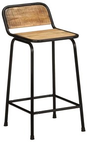 Bar Stools 2 τεμάχια 46x35,5x80 cm Στερεό ξύλο Rough Mango - Καφέ