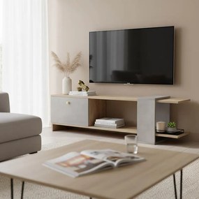 Έπιπλο τηλεόρασης Standi σε sonoma-γκρι cement απόχρωση 120x25x36.8εκ 120x25x36.8 εκ.