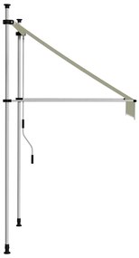 vidaXL Τέντα Συρόμενη Χειροκίνητη Κρεμ 100 εκ.