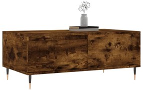 vidaXL Τραπεζάκι Σαλονιού Καπνιστή Δρυς 90x50x36,5 εκ. Επεξεργ. Ξύλο