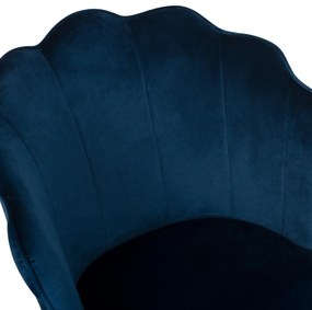 Καρέκλα AVIE C8737.08 με Μεταλλικό χρυσό σκελετό και Βελούδο Μπλέ 48x48x85 εκ. 2αδα 48x48x85 εκ.