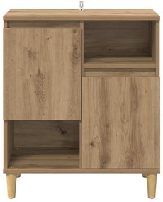 vidaXL Πλαϊνό γραφείο artisan δρυς 35 x 60 x 70 εκ Επεξεργασμένο ξύλο