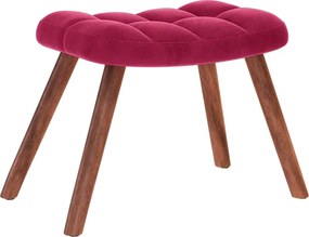 vidaXL Πολυθρόνα Relax Μπορντό Βελούδινη με Σκαμπό